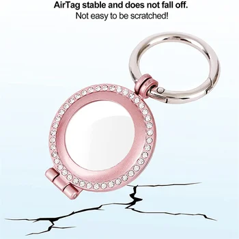 Pentru Apple AirTag de lux Diamant de Metal Capac de Protecție Tracker Breloc Pentru Aer Tag-ul Anti-a pierdut Aparatul Breloc Capac Protecție