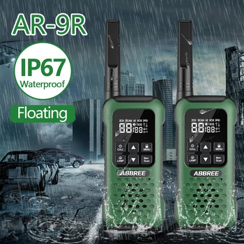 2 buc Orignal ABBREE AR-9R IP67 rezistent la apa Walkie Talkie FRS/PMR cu Rază Lungă de Radio pentru Pescuit, Camping Plutitoare Caiac Schi Radio