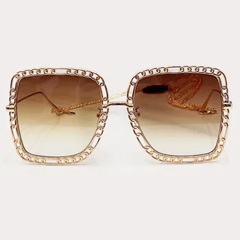 Noua Doamna de Moda Pandantiv Neck ochelari de Soare Vintage Lanyard-uri Lanț de Gât UV 400 GG1033S Femei Agățat de Lanț de Ochelari de vedere Cu și Cutie
