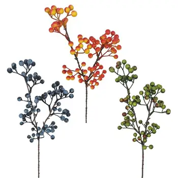 Artificiale Berry Stem 3 Ramuri de Flori Stamen fructe de Padure DIY de Crăciun Tort de Nunta Cutie de Cadou Coroane de flori Decor