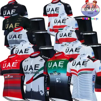 2023 Copii emiratele arabe unite, Echipa de Ciclism Jersey Set Băieți și Fete Ciclism de Îmbrăcăminte pentru Copii Biciclete Tricouri Costum MTB Ropa de Ciclismo