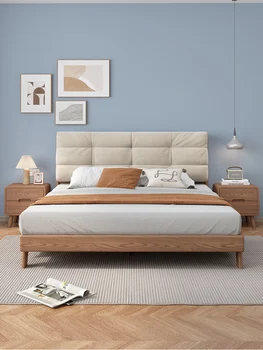 Nordic lemn de frasin nor de pat, Japoneze, dormitor matrimonial, 1.8, simplu, modern, cool, din lemn masiv de înaltă cutie de depozitare pat
