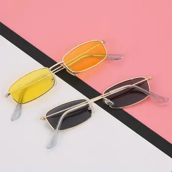 Moda Dreptunghi fără ramă Femei UV400 Echitatie ochelari de Soare cu Design Retro Culoare Gradient de Ciclism de Protectie solara Ochelari Unisex