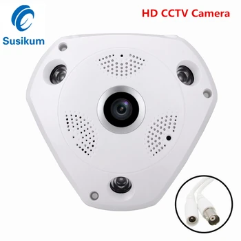 HD Camera CCTV AHD 1080P Cupola de Plastic de 360 de Grade 1.56 mm Lentilă IR Noapte Viziune 2MP Panoramic Camera de Interior