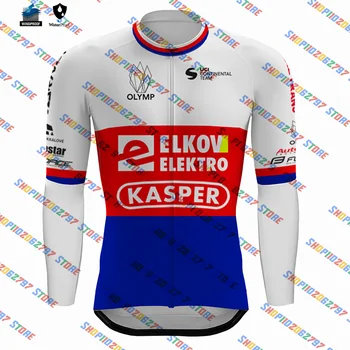 2023 Elkov Kasper Cehia Jersey Echipa Pro Mens Respirabil Haine Bicicleta Drum Lung Tricouri Biciclete Topuri MTB Maillot Ropa Ciclismo